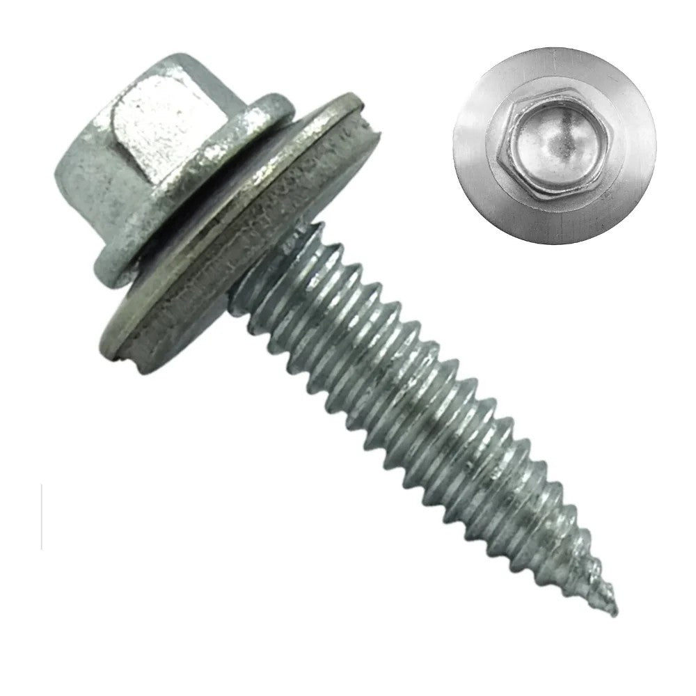 Surub cu cap autofiletant si garnitura EPDM, 6,0x38mm