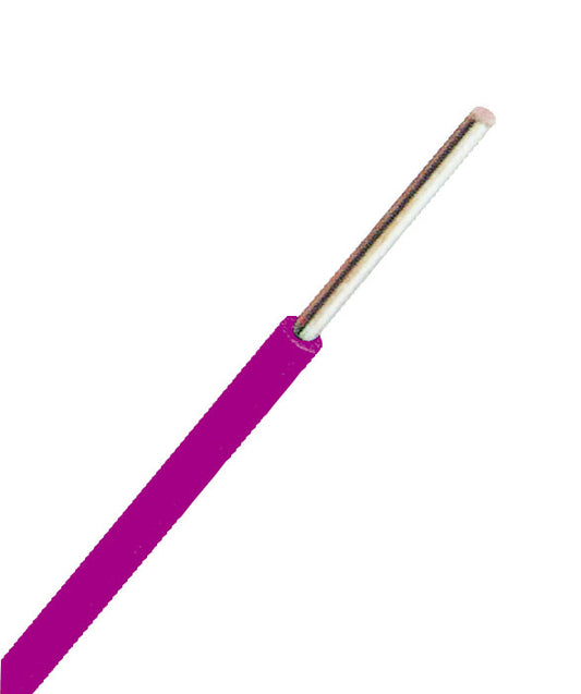 Conductor cu izolaţie din PVC H07V-U 1,5mm² violet