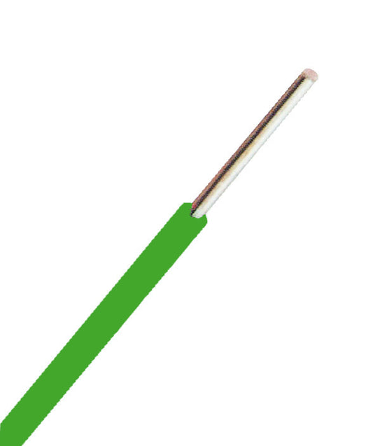 Conductor cu izolaţie din PVC H07V-U 1,5mm² verde, folie