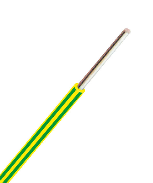 Conductor cu izolaţie din PVC H07V-U 4mm² verde/galben
