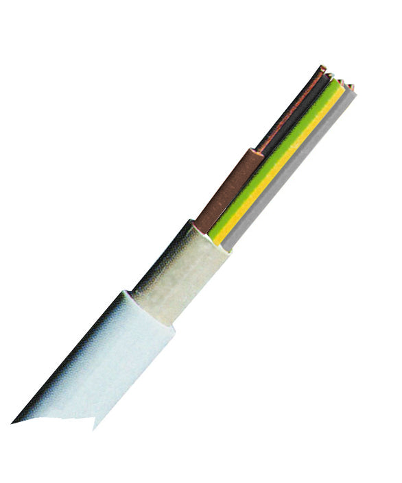 Cablu cu izol. şi manta din PVC (N)YM-J 4x2,5mm² gri deschis