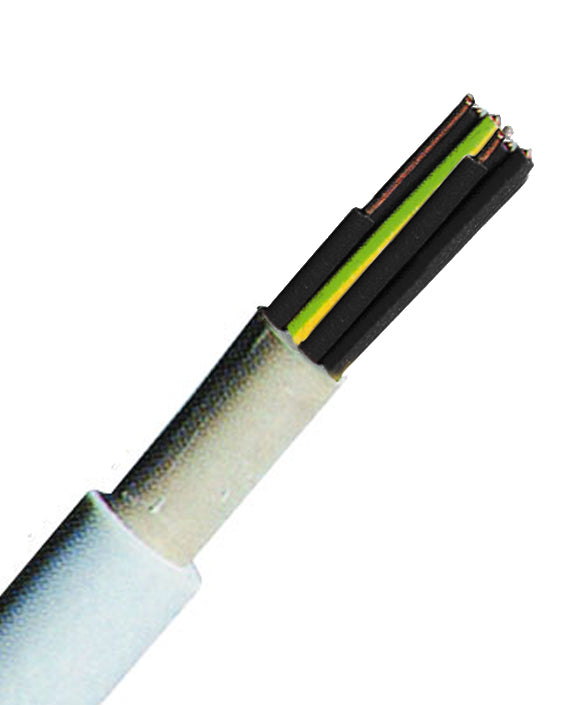 Cablu cu izol. şi manta din PVC (N)YM-J 7x1,5mm² gri deschis