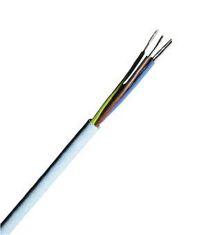 Cablu, iz. şi manta PVC, H03VV-F 2x0,75 gri deschis, 100m