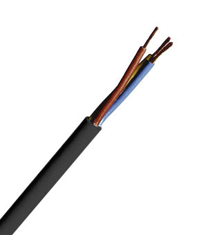 Cablu cu iz. şi manta din PVC, H05VV-F 5 G 1mm² negru, 50m