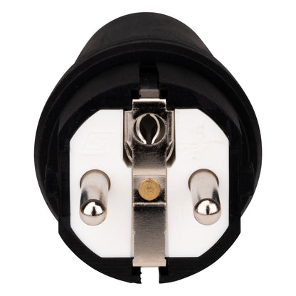 Stecher schuko rezistent la impact, 16A, 250V, IP44 negru