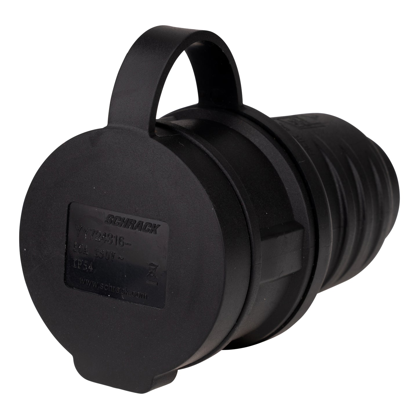 Priză Schuko, rezistentă la impact, 16A IP54 cu capac, tip F