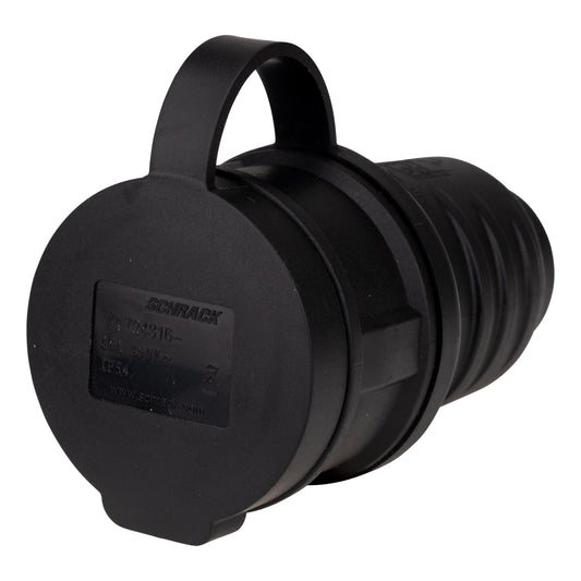 Priză Schuko, rezistentă la impact, 16A IP54 cu capac, tip F