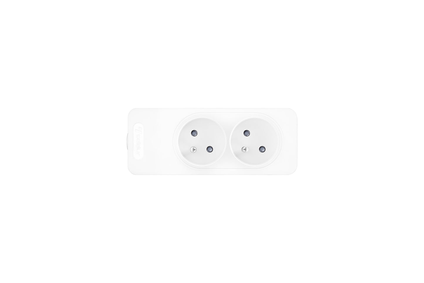 Power strip Pin Type 2-way, Shutter, w/o cable, white